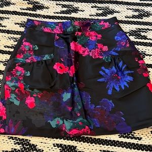 Silk floral skirt